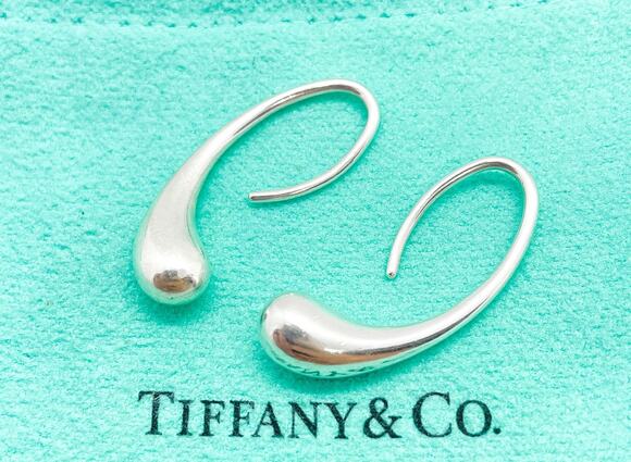 Tiffany & Co. Jewelry - Tiffany & Co. Elsa Peretti Teardrop Hoop Earrings Sterling Silver